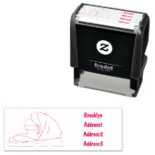 Afbeelding van cartoon-uurwerk  zelfinktende stempel (In situ)