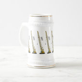 Afbeelding van cartoon van afgravator tekenen bierpul (Voorkant links)