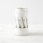 Afbeelding van cartoon van afgravator tekenen bierpul (Center)