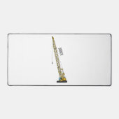 Afbeelding van cartoon van afgravator tekenen bureaumat (Voorkant)