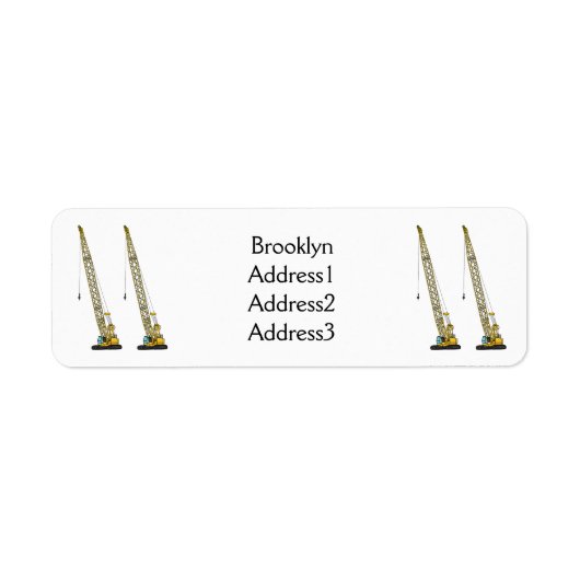 Afbeelding van cartoon van afgravator tekenen etiket (Voorkant)