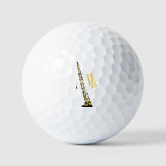 Afbeelding van cartoon van afgravator tekenen golfballen (Voorkant)