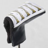 Afbeelding van cartoon van afgravator tekenen golfheadcover (3/4 voorkant)