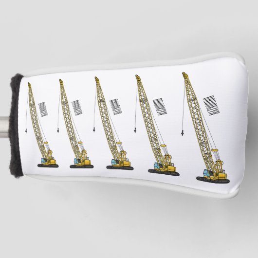 Afbeelding van cartoon van afgravator tekenen golfheadcover (Voorkant)