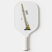 Afbeelding van cartoon van afgravator tekenen pickleball paddle (Achterkant)