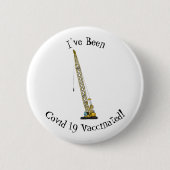 Afbeelding van cartoon van afgravator tekenen ronde button 5,7 cm (Voorkant)