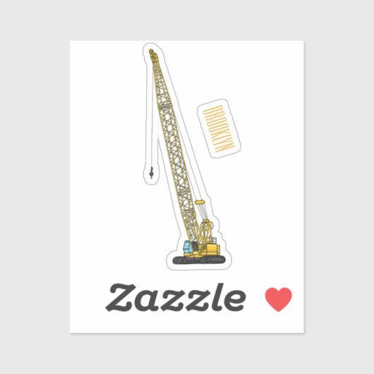 Afbeelding van cartoon van afgravator tekenen sticker (Vel)