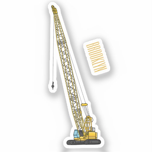 Afbeelding van cartoon van afgravator tekenen sticker (Voorkant)