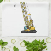 Afbeelding van cartoon van afgravator tekenen theedoek (Gevouwen)