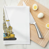 Afbeelding van cartoon van afgravator tekenen theedoek (Quarter Fold)