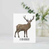 Afbeelding van cartoon van de Deer Briefkaart (Staand voorkant)