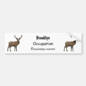 Afbeelding van cartoon van de Deer Bumpersticker (Voorkant)