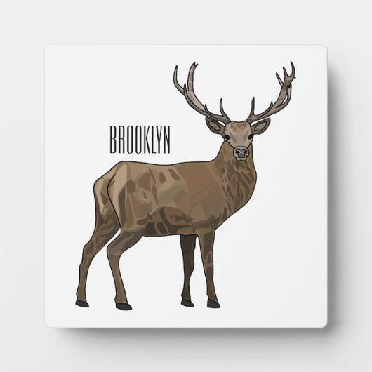 Afbeelding van cartoon van de Deer Fotoplaat (Voorkant)