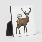 Afbeelding van cartoon van de Deer Fotoplaat (Voorkant)
