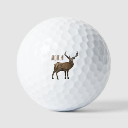 Afbeelding van cartoon van de Deer Golfballen (Voorkant)