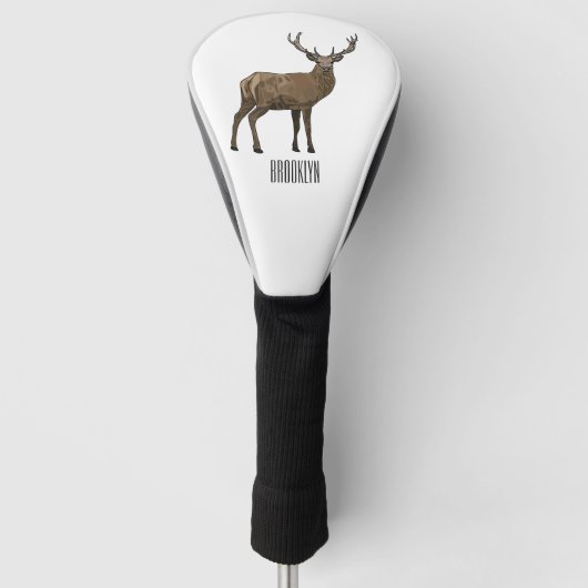 Afbeelding van cartoon van de Deer Golfheadcover (Voorkant)