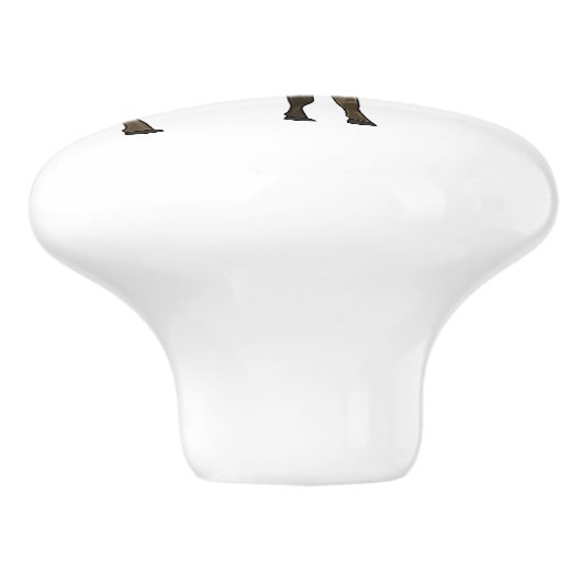 Afbeelding van cartoon van de Deer Keramische Knop (Zijkant)