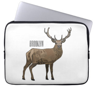 Afbeelding van cartoon van de Deer Laptop Sleeve