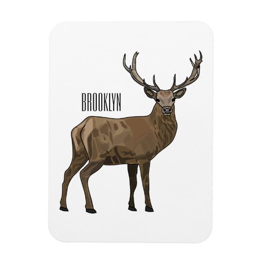 Afbeelding van cartoon van de Deer Magneet (Verticaal)