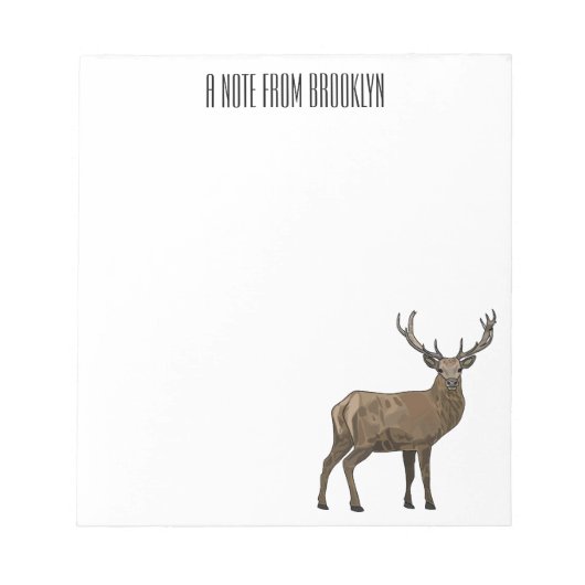 Afbeelding van cartoon van de Deer Notitieblok (Voorkant)