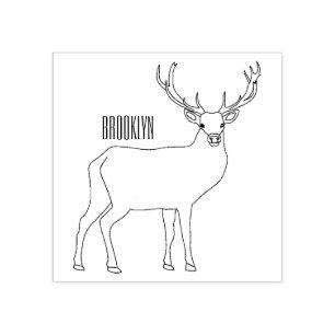 Afbeelding van cartoon van de Deer Rubberstempel