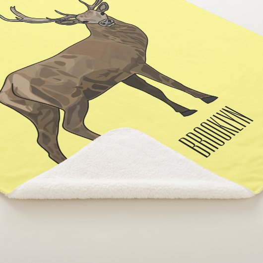 Afbeelding van cartoon van de Deer Sherpa Deken (3/4)