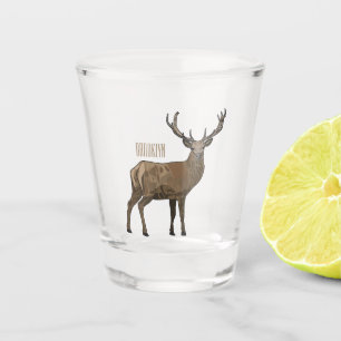 Afbeelding van cartoon van de Deer Shot Glas