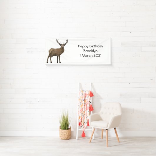 Afbeelding van cartoon van de Deer Spandoek (Insitu)