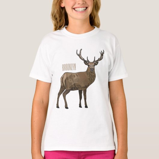 Afbeelding van cartoon van de Deer T-shirt (Voorkant)