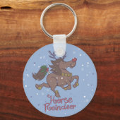 Afbeelding van cartoon van paarden sleutelhanger (Voorkant)