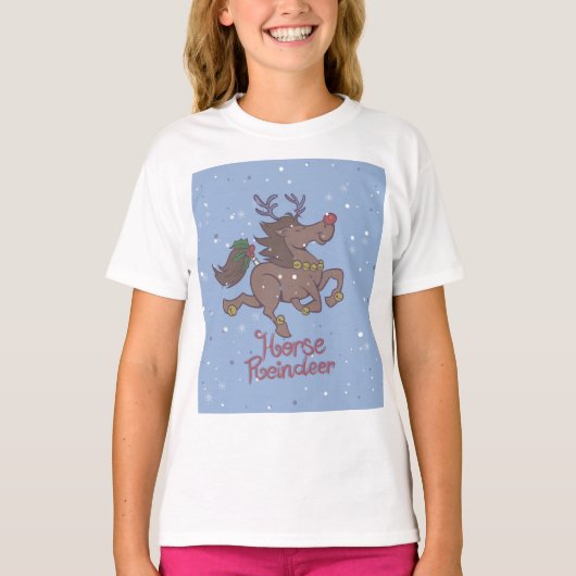 Afbeelding van cartoon van paarden t-shirt (Voorkant)