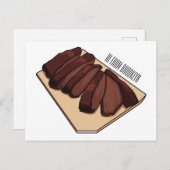 Afbeelding van cartoon van rundvlees briefkaart (Voorkant / Achterkant)