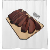 Afbeelding van cartoon van rundvlees douchegordijn (Voorkant)