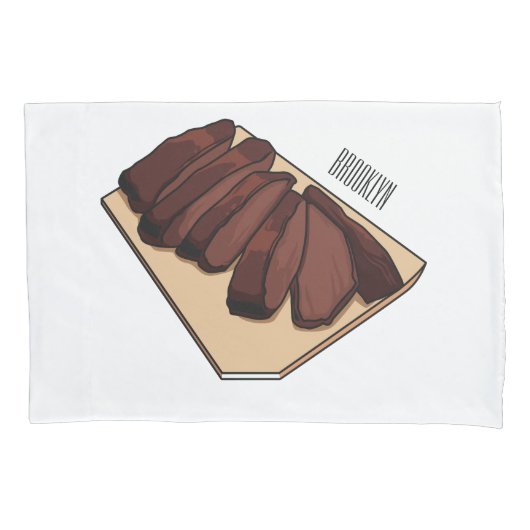 Afbeelding van cartoon van rundvlees kussensloop (Voorkant)