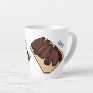 Afbeelding van cartoon van rundvlees latte mok