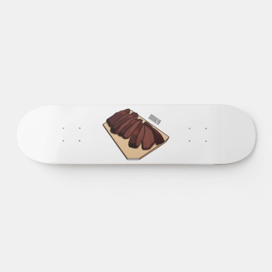 Afbeelding van cartoon van rundvlees persoonlijk skateboard (Horizontaal)