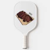 Afbeelding van cartoon van rundvlees pickleball paddle (Achterkant)