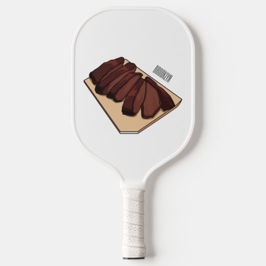 Afbeelding van cartoon van rundvlees pickleball paddle (Voorkant)