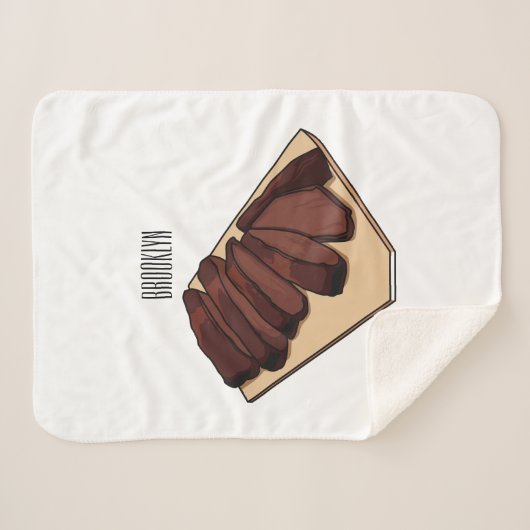 Afbeelding van cartoon van rundvlees sherpa deken (Voorkant (horizontaal))