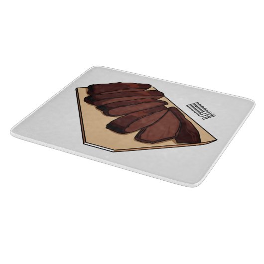 Afbeelding van cartoon van rundvlees snijplank (Hoek)