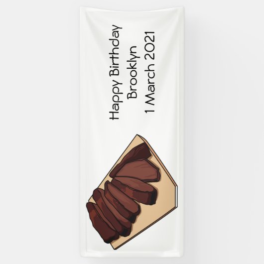 Afbeelding van cartoon van rundvlees spandoek (Verticaal)