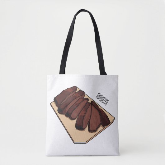 Afbeelding van cartoon van rundvlees tote bag (Voorkant)