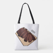 Afbeelding van cartoon van rundvlees tote bag (Achterkant)