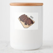 Afbeelding van cartoon van rundvlees voedselcontainer etiket (Voorkant)