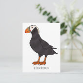Afbeelding van cartoon van tufvogel briefkaart (Staand voorkant)