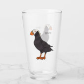 Afbeelding van cartoon van tufvogel glas (Achterkant)