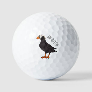Afbeelding van cartoon van tufvogel golfballen