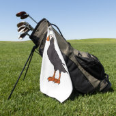 Afbeelding van cartoon van tufvogel golfhanddoek (Groen)