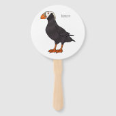 Afbeelding van cartoon van tufvogel handwaaier (Achterkant)