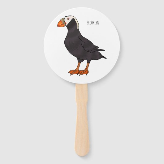 Afbeelding van cartoon van tufvogel handwaaier (Voorkant)